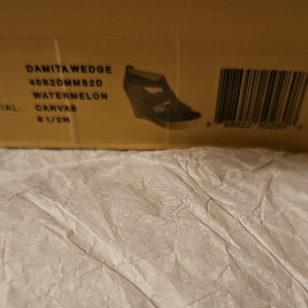 Michael Kors Watermelon Wedge Shoes with Strappy Design Size 9 - Picture 3 of 8